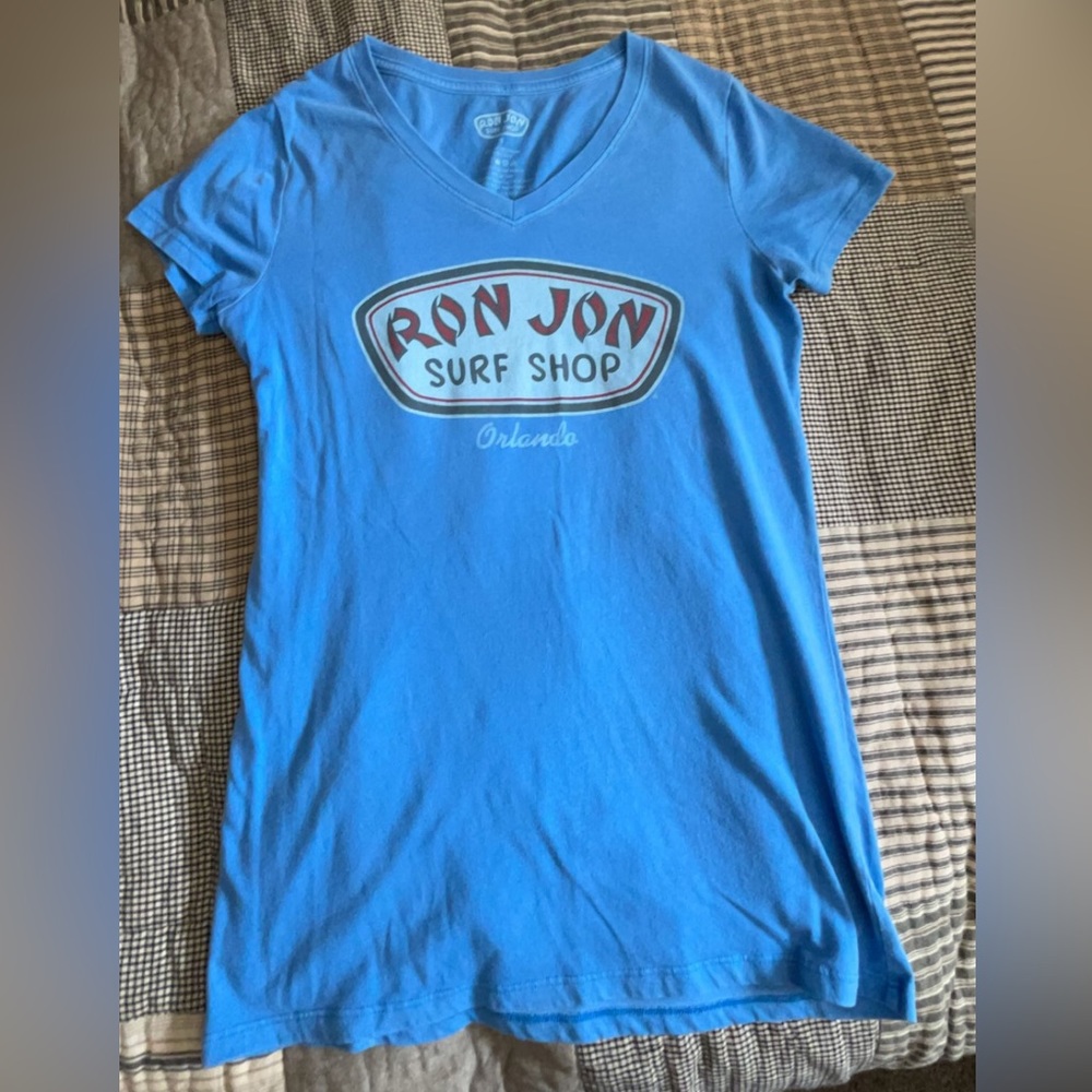 Ron Jon Surf Shop Orlando Blue Short Sleeve V-Neck